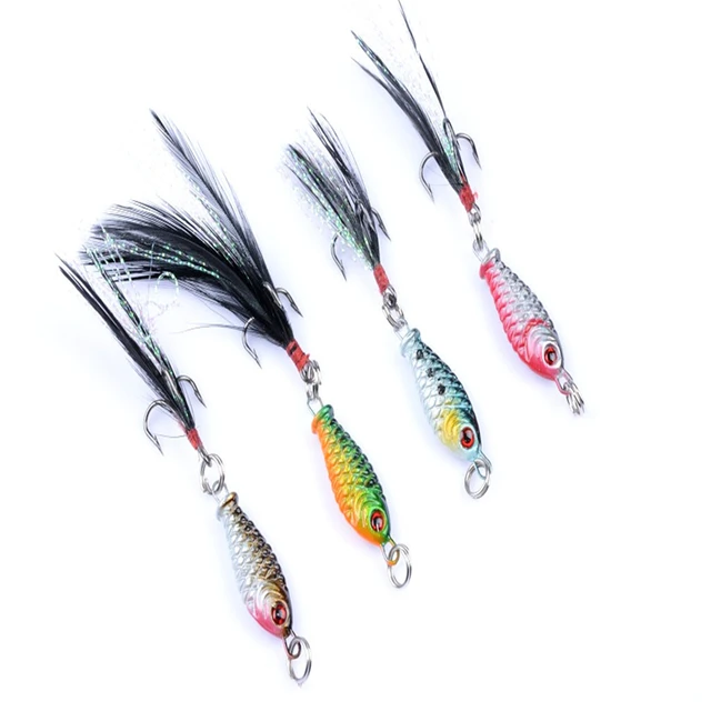 1pcs Mini 5g 3.2cm Metal Jig Fishing Bait Small Fishes Lure Shad Vib Slow  Jig Wobbler Minnow Trolling Pesca Accessories