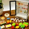 21PCS Kitchen Toy Double-Door Large Refrigerator Miniature Furniture Music Light Food Accessories Model For Girl Birthday Gift 2