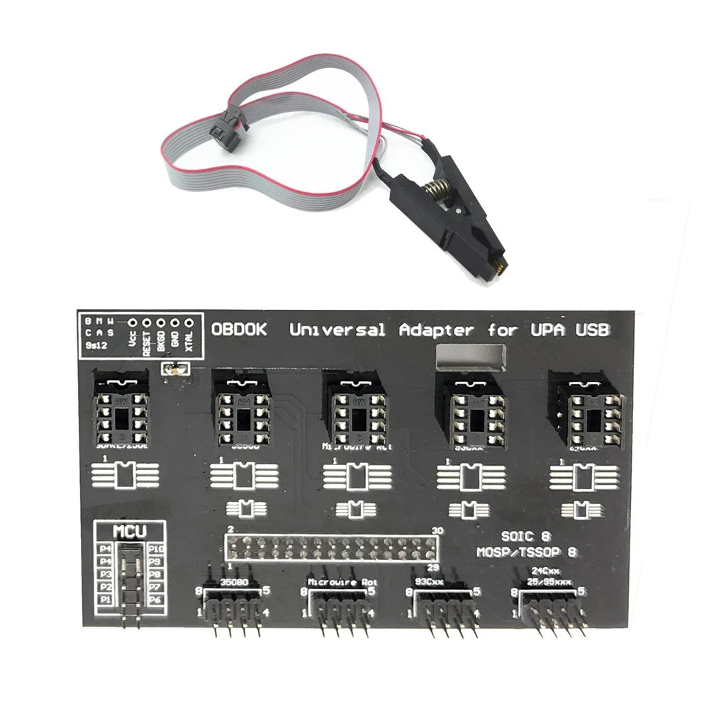 

UPA USB V1.3 Adapter UPA-USB ECU Programmer With 8 Soic Clip Cable Tunning Tool For I2C/SPI Microwire Eeprom Programming