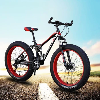 Mountain Bike Adult Off-Road Beach4.0Large Tire Dual Shock Absorption Variable Speed Bicycle for Male and Female Students 1