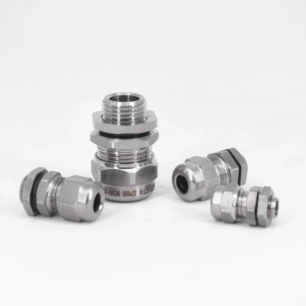 M6 M8 M10 M12 M14 M16 M18 Metric Cable Gland Waterproof Explosion Proof 304 Stainless Steel Connector electrical connector,cable gland