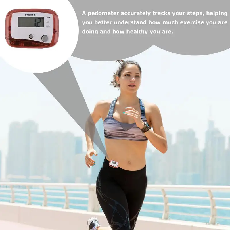 Compact Step Counter Digital LCD Display Walking Calorie Pedometer Lightweight Running Step Counter With Clip For Men Women Kids