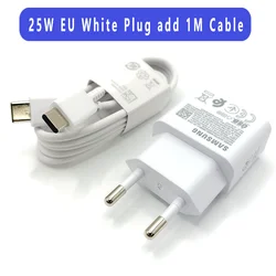 SAMSUNG 25W EU Type - C PD Super Fast Charging Adapter - White EU add Cable