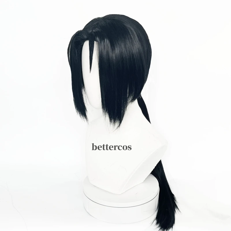 Uchiha Itachi Cosplay Wig Itachi Uchiha Long Straight Black Heat Resistant Synthetic Hair Anime Cosplay Wigs + Headband