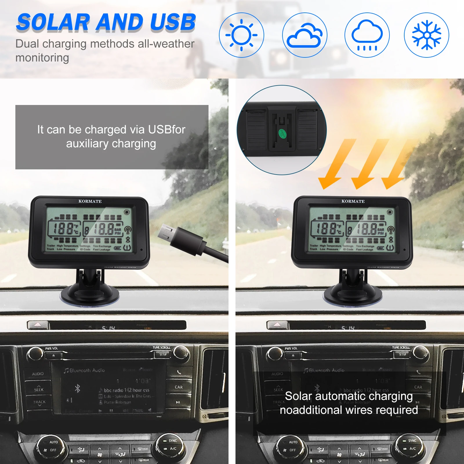 TPMS 4-28 Wheels Performance Tire Pressure Monitoring System With Booster Applicable Trucks（No repeater 4 and 6 sensors system） car tire pressure monitor,motorcycle tire pressure monitor,car tire pressure sensor