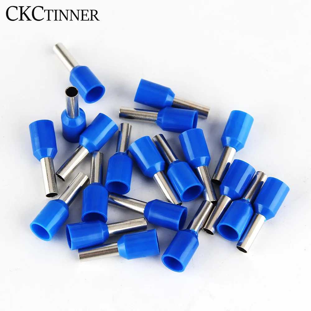 Terminal Connector 100pcs Insulated Ferrules Terminal Block E0508 E1008 E1508 E2508 Cord End Wire Connector Electrical Crimp Terminator Wire For 6mm