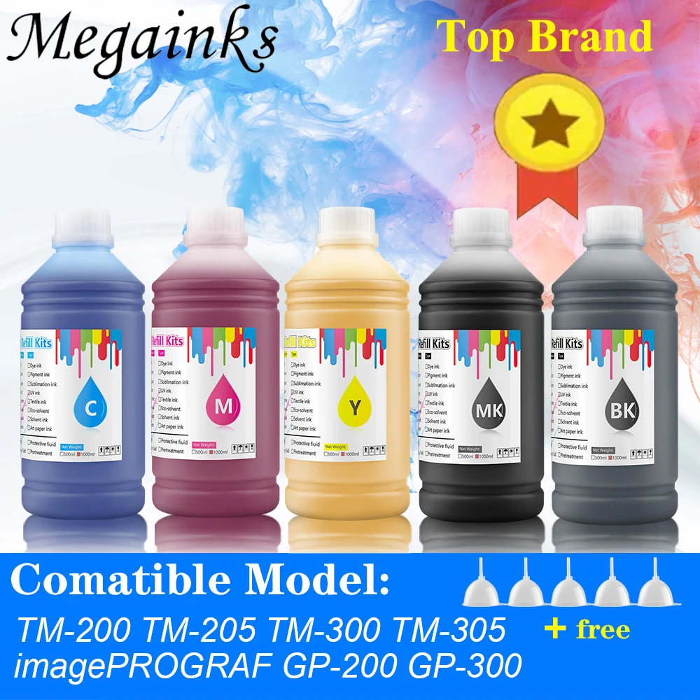 

1000ml*5 PFI120 PFI 120 pigment ink for Canon TM200 TM205 TM300 TM305 200 205 300 305 imagePROGRAF GP-200 GP-300 printer