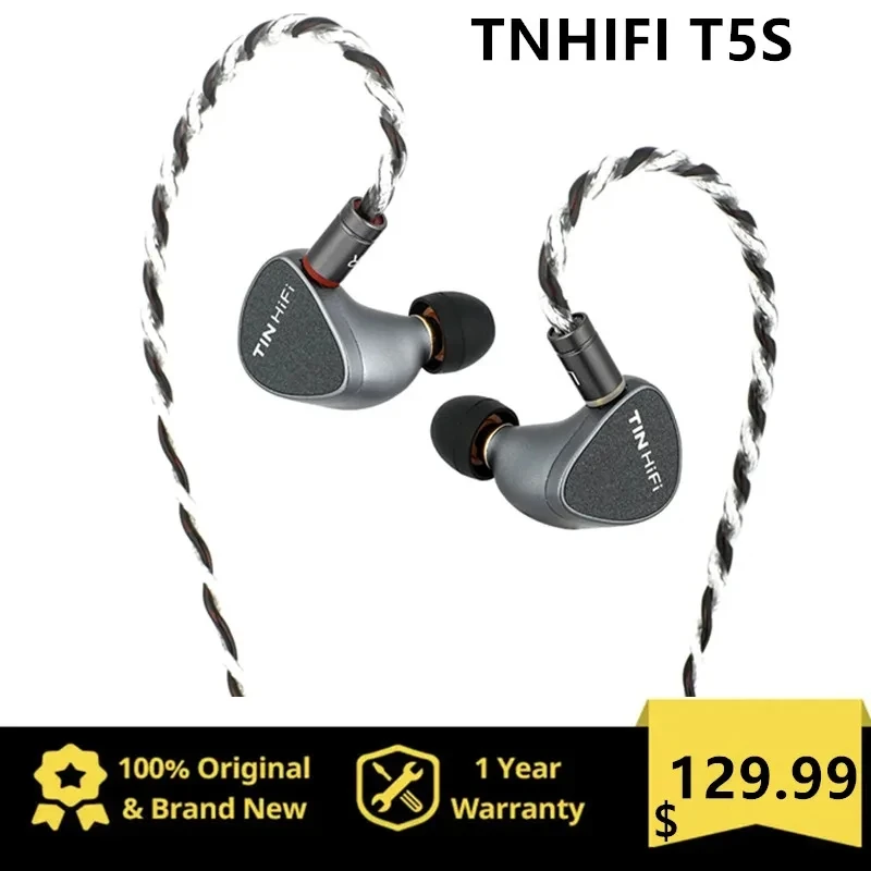TINHIFI T5S сбалансированные Hi-Fi наушники высокой четкости IEMs проводные наушники-вкладыши со съемным кабелем IEM для музыкантов
