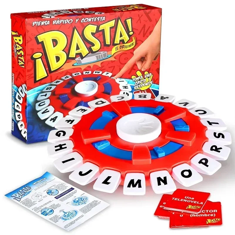 New upgrade Basta 2.0 Spanish Tapple Word Game-English Tapple Games Version Quick Thinking Letter Pressing Board Game Gifts