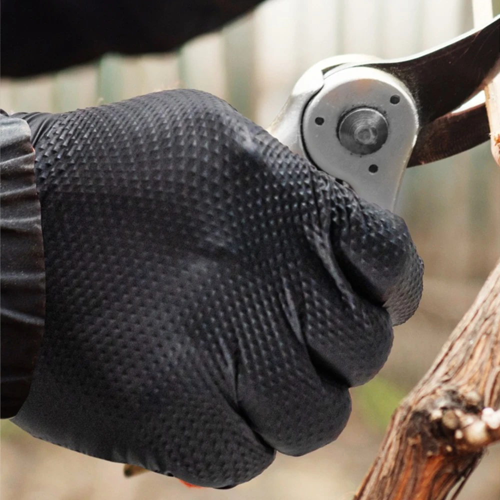 Heavy Duty Nitrile Gloves 8Mil Extra Thick Mechanic Industrial Disposable Glove with Textured Grip Antislip Safety Work Gloves Work Gloves Disposable Gloves Nitrile Gloves Protective Gloves