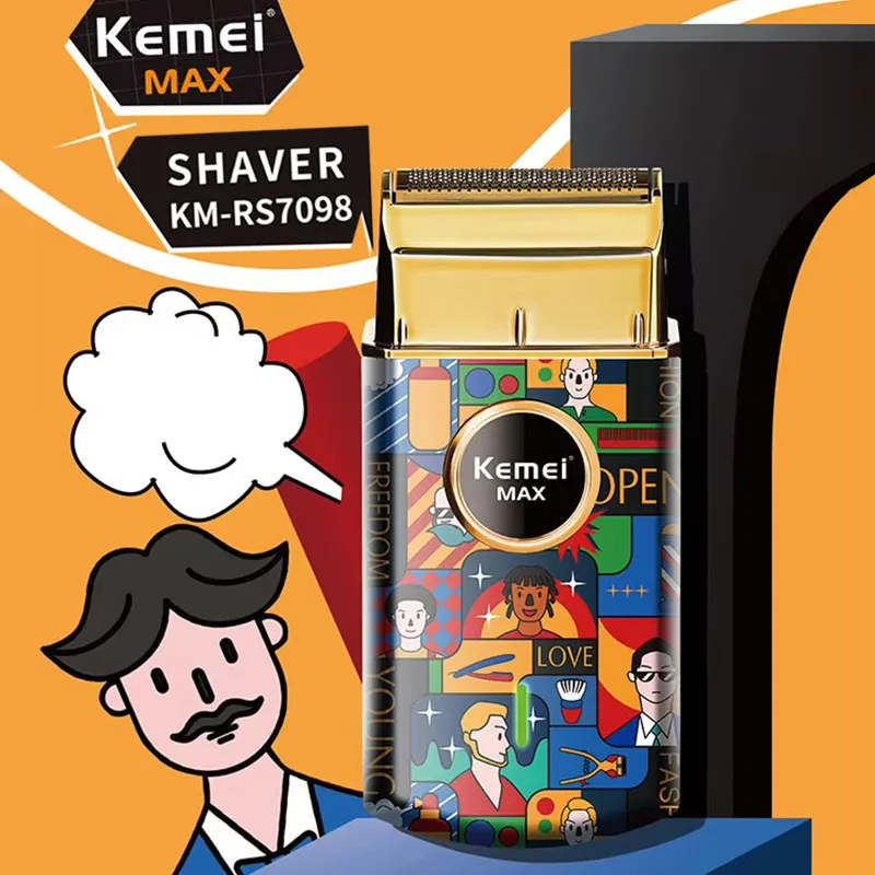 Kemei Mini Portable Electric Shaver electric shaver beard trimmer for Men Beard Hair Shaving