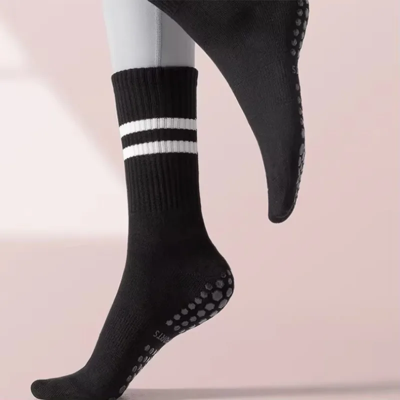 Non-slip Yoga Socks Cotton Mid-tube Bottom Silicone Indoor Fitness Sports