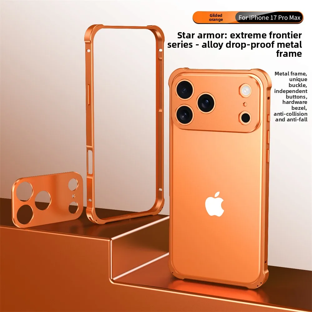 Sleek Aluminum Alloy Phone Case with Camera Protection and Shockproof Design