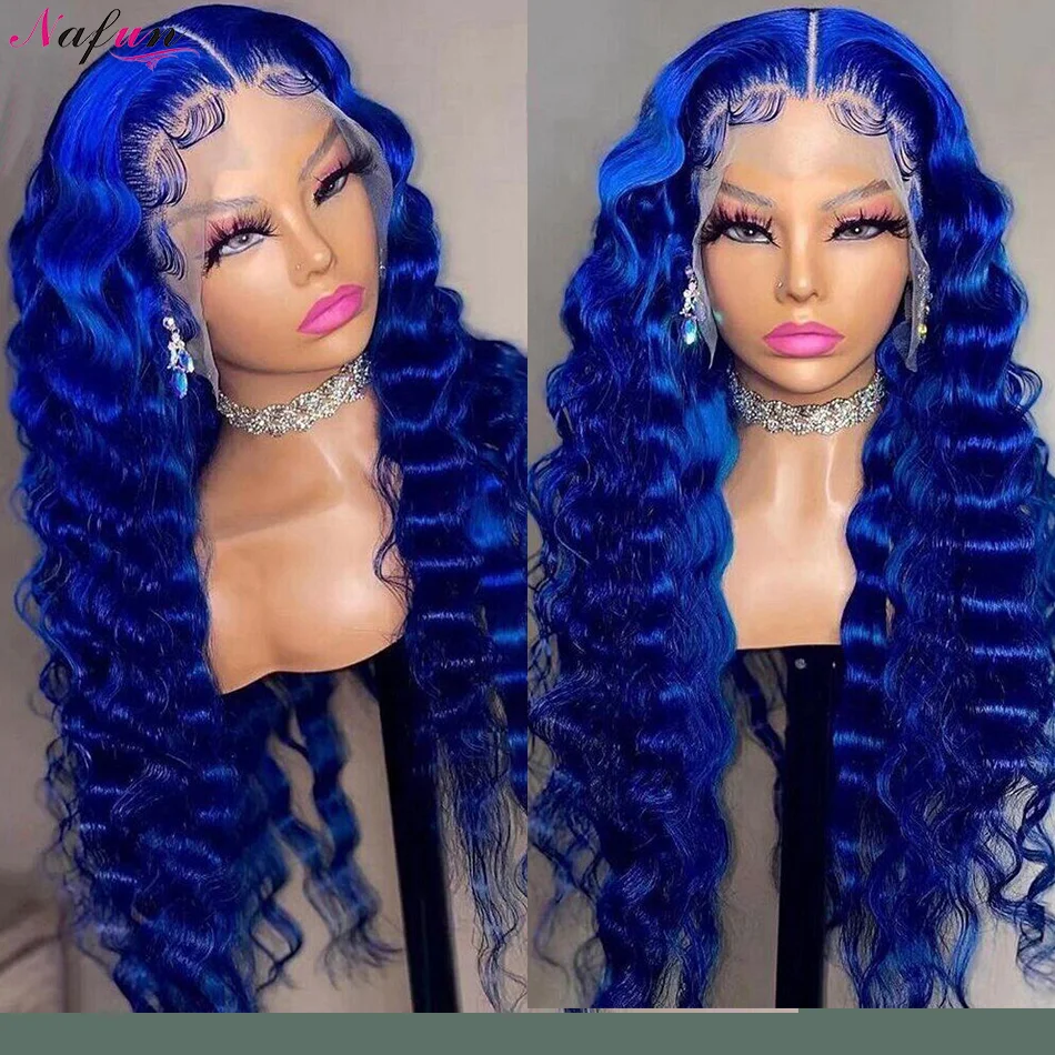 Spectacular Blue Human Hair Wig Image Concept Spectacular Blue Human Hair Wig Image Concept