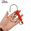 1Pcs 316 Stainless Steel Single Hook With Luminous Rope Underwater Scuba Diving for Cave Diving BCD Accessories 60MMSpring Hook 3
