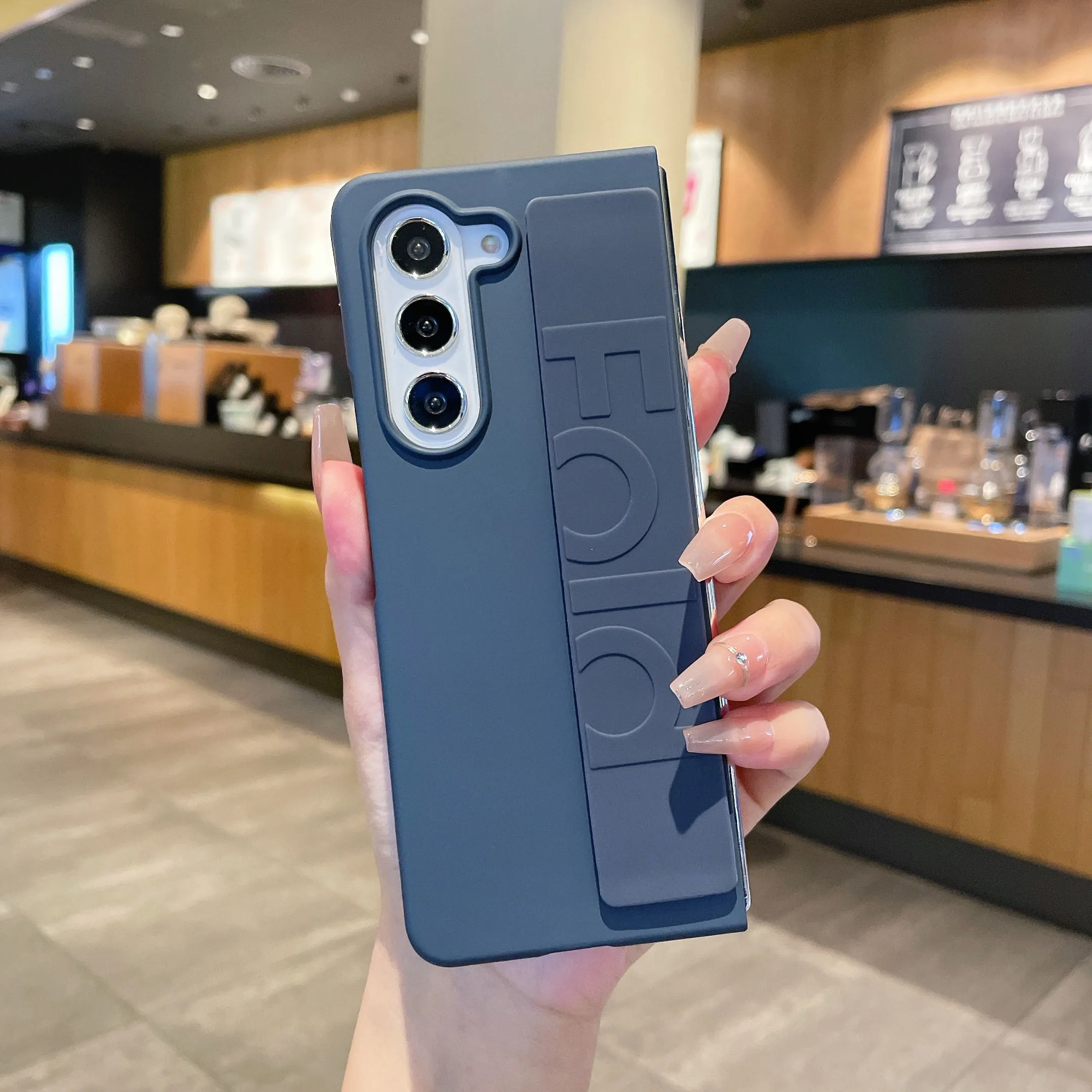 Luxury Ultra-Thin Matte Hard Cover with Soft Silicone Wrist Strap