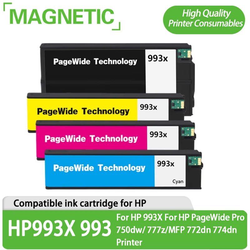 

Совместимый чернильный картридж с чернилами для HP 993 993X PageWide 755dn 774dn 750dn 750dw 772dn 772dw 777z 777zs