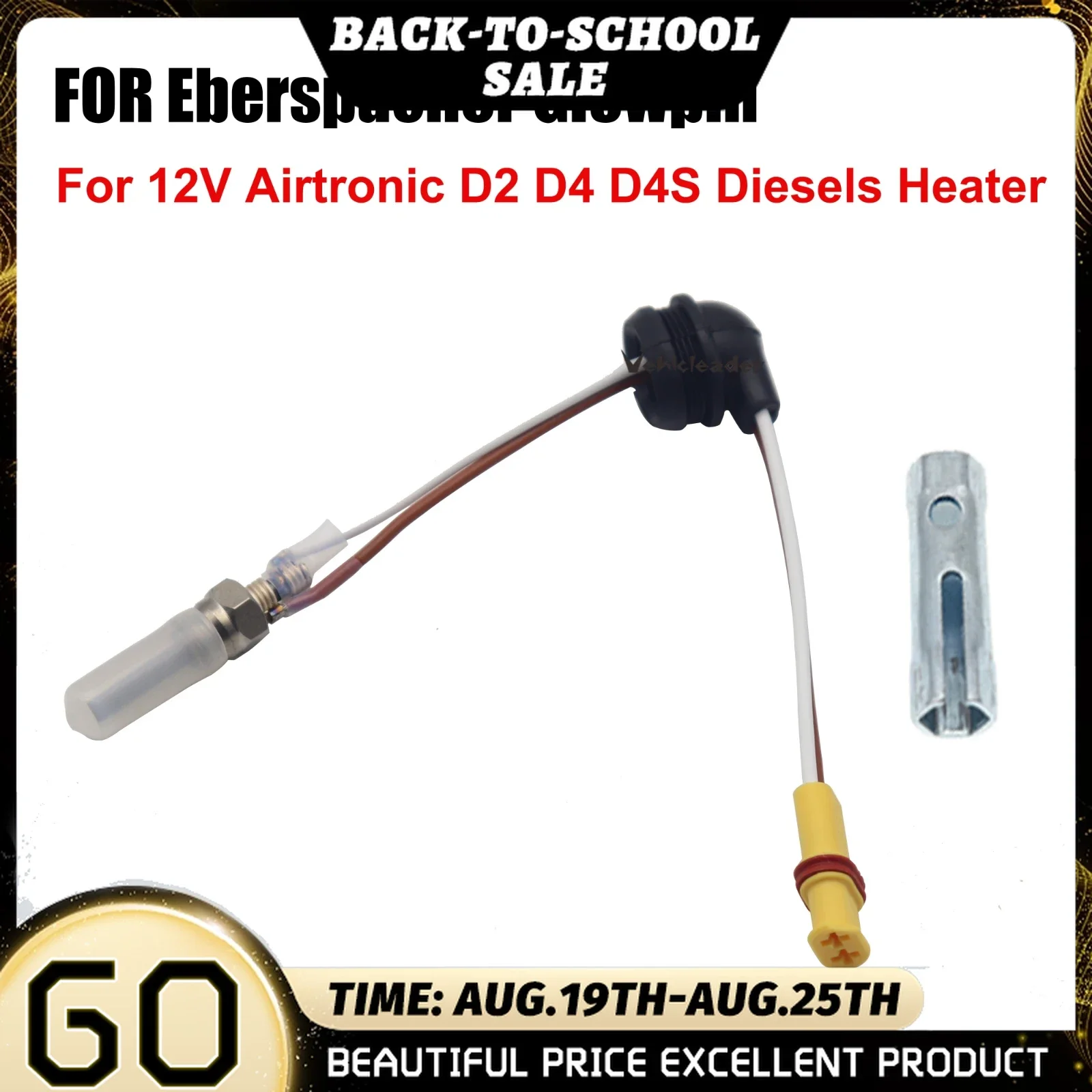 12V / 24V For Eberspacher Glowpin Glow Pin Plug Ceramic 1000-8000KVA For Airtronic D2 D4 D4S Diesels Heater With Wrench