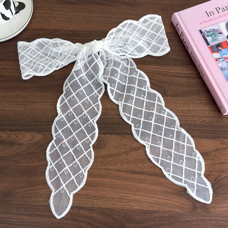 Super fairy lace headband women's versatile long bow tie hair rope forest style sweet tied hair ribbon long scarf waist belt