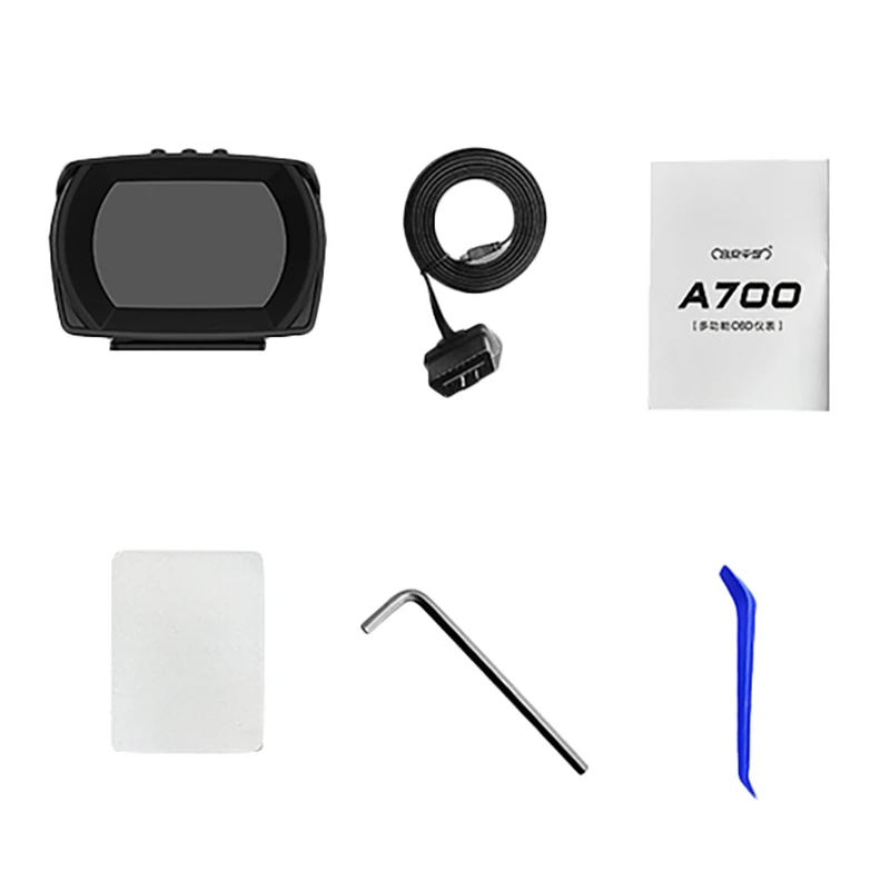 HUD OBD GPS   LCD ÷ ĳ,  ǻ ӱ, ڵ  ׼, A700, ǰ