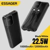 Essager Portable Power Bank 20000mAh with Two Built-in Cables External Battery PD 22.5W Fast Charging For iPhone 17 16 15 Xiaomi 1