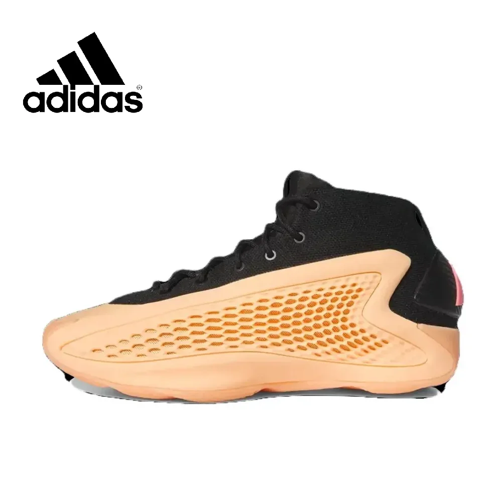 thumbnail image 1 of Zapatillas de baloncesto Adidas Original AE1 negras y grises de caña media con absorción de impactos y antideslizantes para hombre, 1 of 5