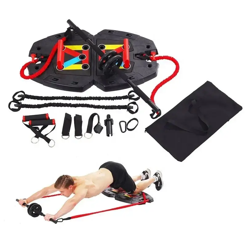 Professional Push up Board with Resistance Bands Multi-Functional 20 in 1 Workout Push-up Stands Board for Men and Women