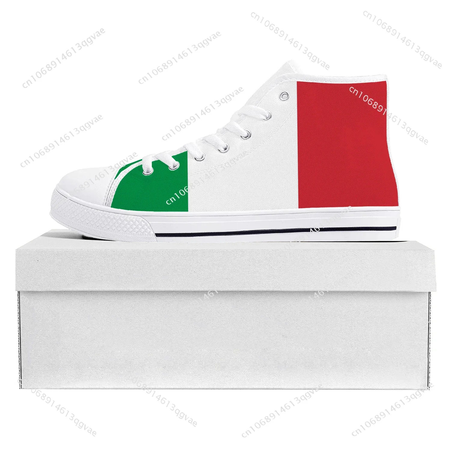 Italian Flag High Top High Quality Sneakers Mens Womens Teenager Canvas Sneaker Italy Casual Couple Shoes Custom Shoe