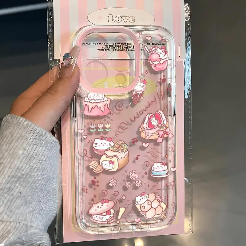 Full Screen Pink Flower Clear Space Phone Case