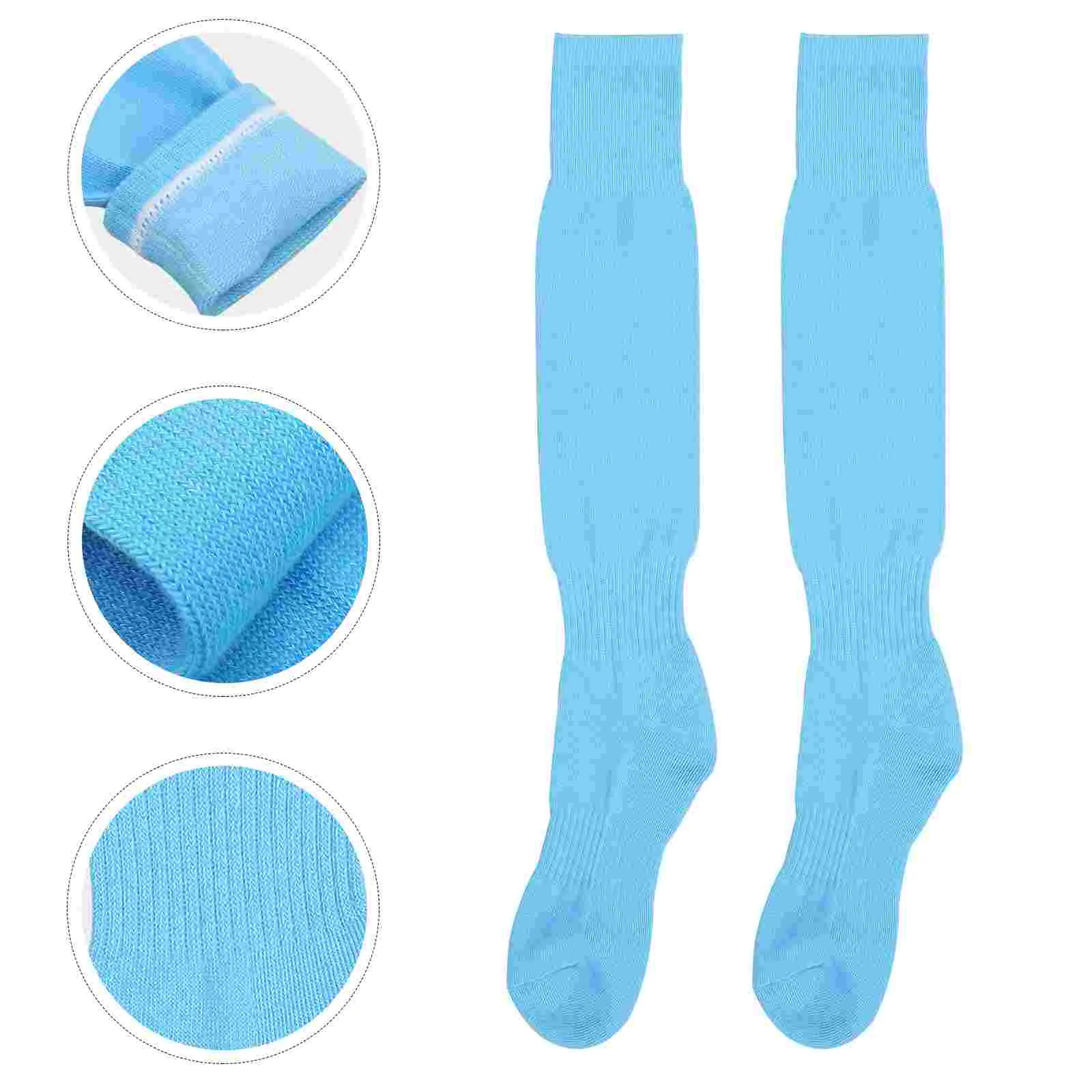 

2 Pairs Long Sports Socks over The Knee Men Soccer Stockings Equipment Adults Aldult