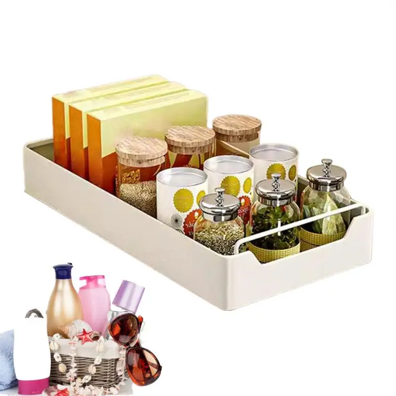 

Kitchen Storage Drawer Wooden Kitchen Rack Wall-Mounted Can Jar Organizer Household Supplies Pull-out Utensils Holder Silverware