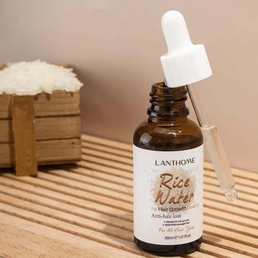 Rice Water Hair Growth Essencial Serum Thickener Regrowth Serum Treatments Oil Fast Grow Hair for Loss Care Products