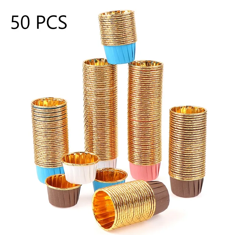 50/100 Stks/pak Muffin Cupcake Liner Cake Wrappers Bakken Cup Lade Cake Paper Cups Gebak Gereedschappen Feestartikelen