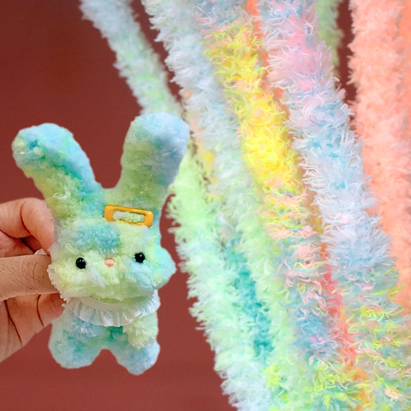

10Gradient Colors Plush Twisting Sticks DIY Handmade Miniature Dolls Models Hair Strip Decoration Toy Making Accessory