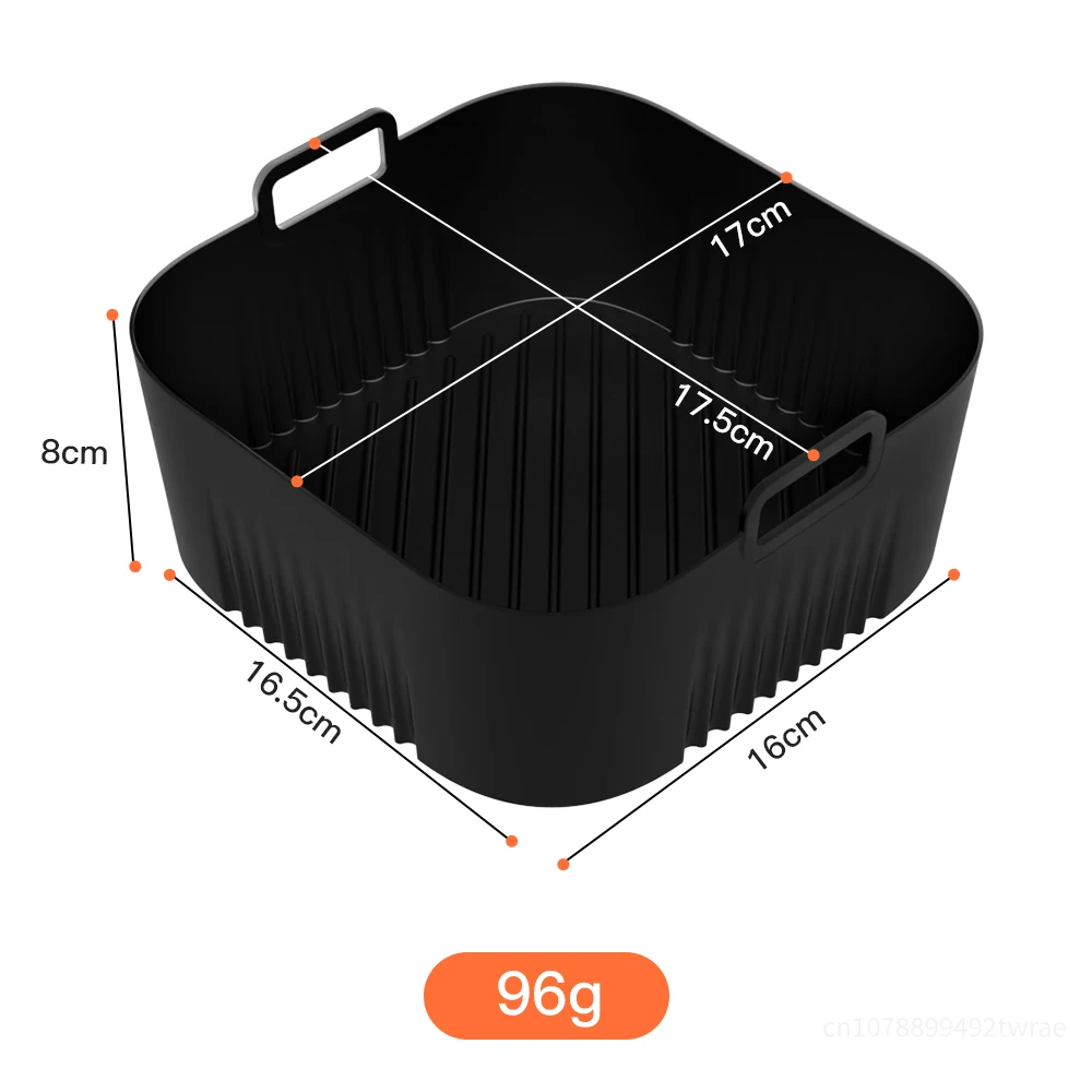 Silicone Air Fryer Liners Mold for 3 to 6QT Reusable Air Fryer Tray Basket for Philips HD9252 HD9200 HD9255 17cm Square 6.7Inch, air fryer liners, air fryer mold, air fryer accessories
