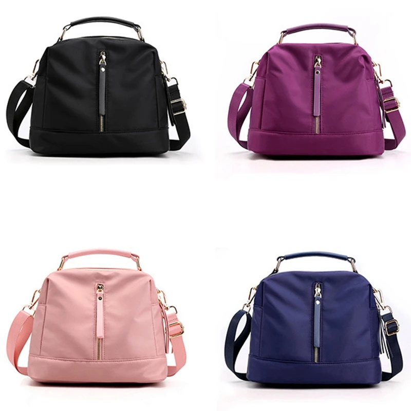 

Сумка на плечо, простая сумка-мессенджер в стиле ретро, водонепроницаемая нейлоновая женская сумка-мессенджер, Женский кошелек на молнии