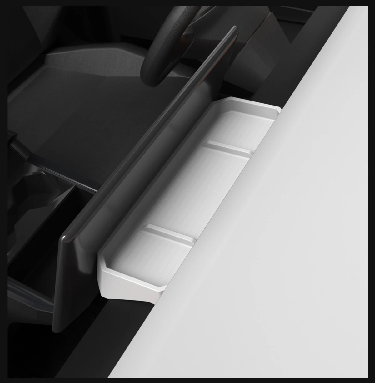 LUCKEASY für Tesla Cybertruck 2024 2025 Auto-Armaturenbrett-Aufbewahrungsbox Zentraler Bildschirm Hinterer Aufbewahrungsbehälter Innenraum-Zubehör – Detail 2