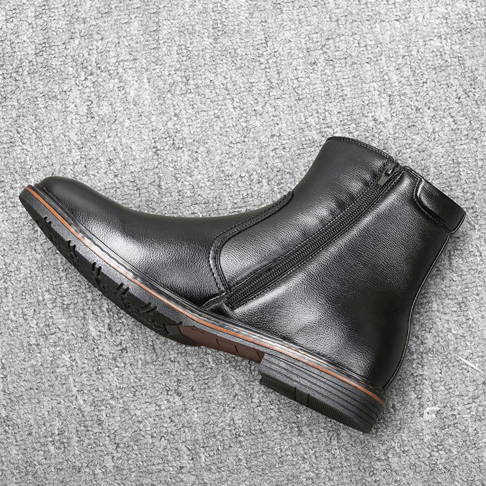40-45 winter boots warm waterproof Non-Slip men snow boots Leather Winter for men