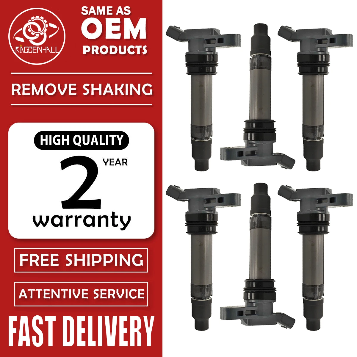 1/6PCS 30684245 Ignition Coil For Volvo S80 S60 V70 XC60 XC70 XC90 306842450 Land Rover Freelander 2 06-14 LR002954 6G9N12A366