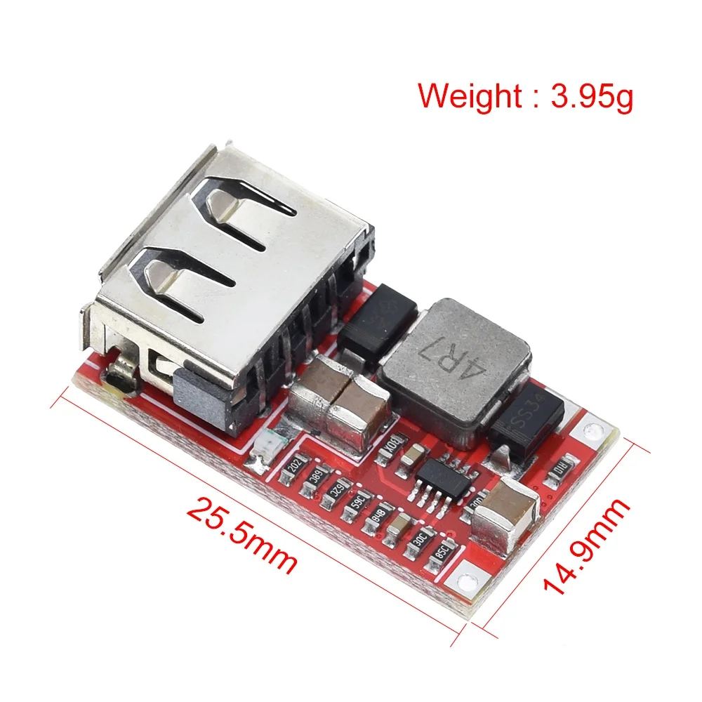 TZT 1/3개입 정밀 DC 버크 스텝다운 컨버터 6-24V에서 5V 3A로 자동차 USB 충전 모듈 12V 5V 전원 공급