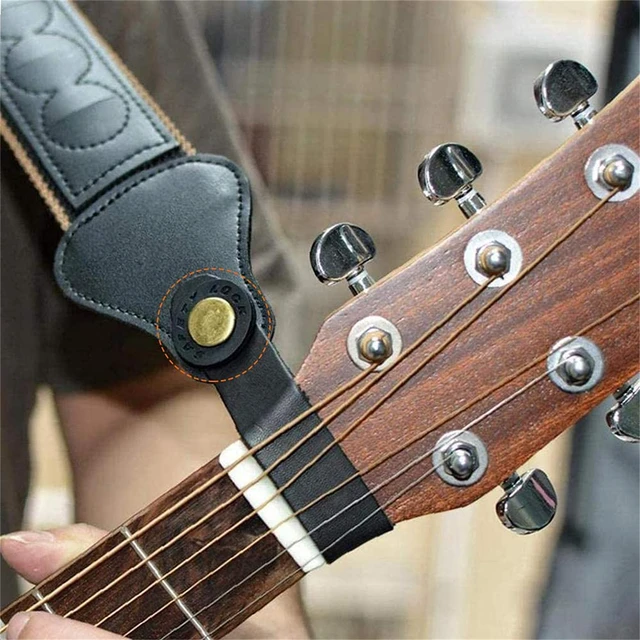 Lot De 4 Boucles De Fixation Pour Sangle De Guitare/ukulélé - Couleur Bronze Ancien