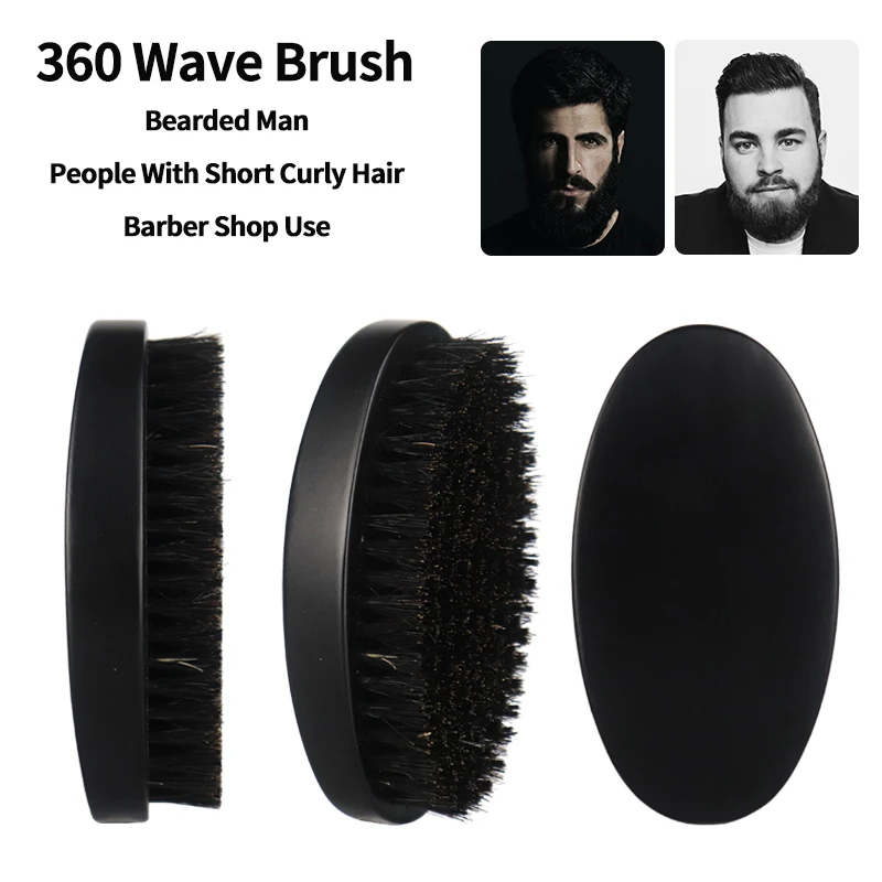 

Private Logo Customization Natural Boar Bristle Beard Brush Men Facial Cleaning Mustache Brushes Tool
