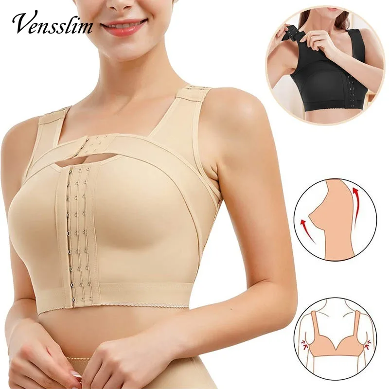 Women Post Surgery Bra Front Closure Compression Posture Corrector Shaper  Tops