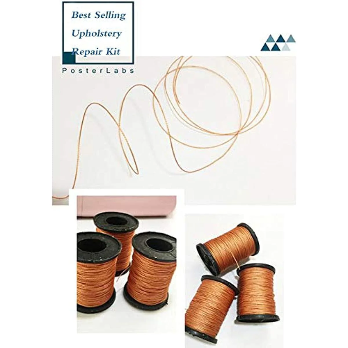 Extra Strong 0.6mm Nylon Thread for Leather and Upholstery Repair, 50 Meters