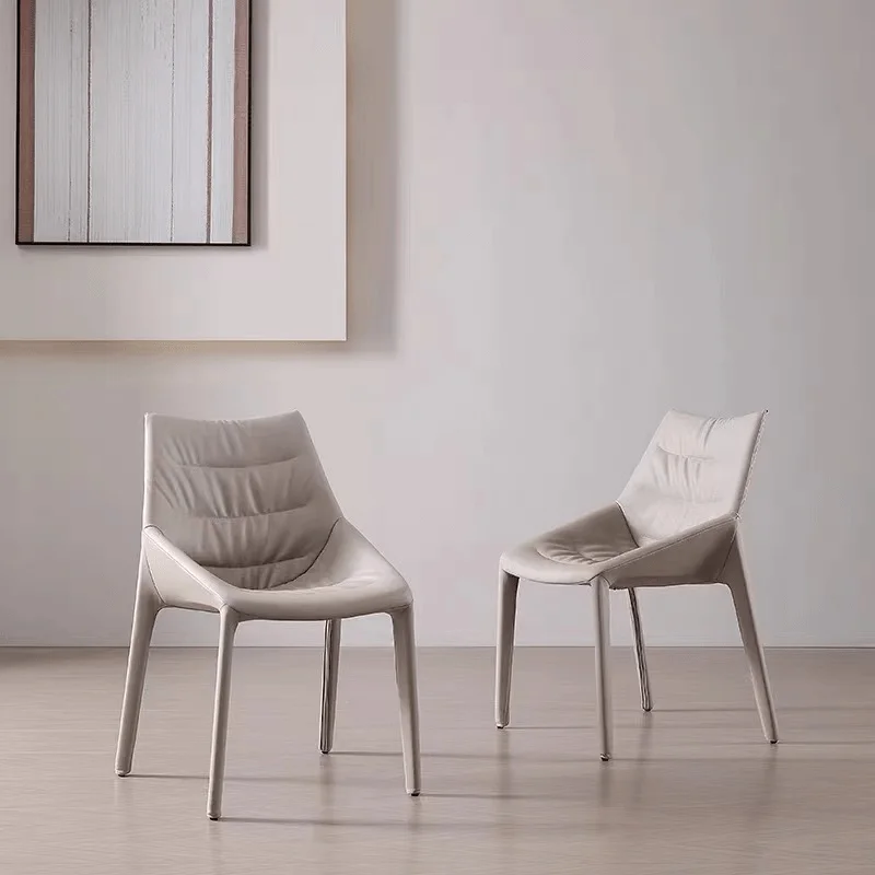

Dining chair light luxury Nordic shaped cotton chair home minimalist Italian modern simple net red dining chair model room hotel