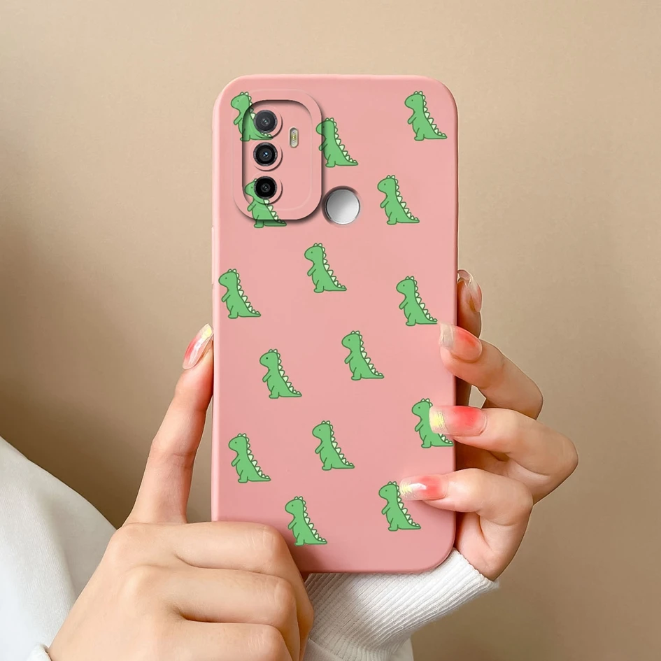 Silicone Case For OPPO A53 4G Coques Cute Shockproof Phone Back Cover Astronaut Flower Camera Protection For Oppo A53s 4G Fundas