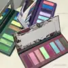 Gothic Pearlescent Purple Eyeshadow Palette 8-Color Oil Painting Style Matte Punk Metallic Green Smoked Makeup Eye Pigment