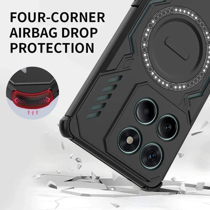 Enhanced Heat Dissipation Protective Case with Magnetic Wireless Charging