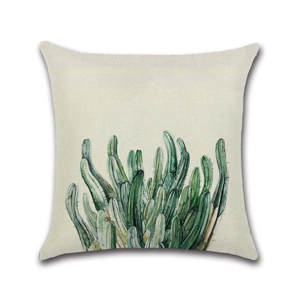 Green Leaves Cushion Cover