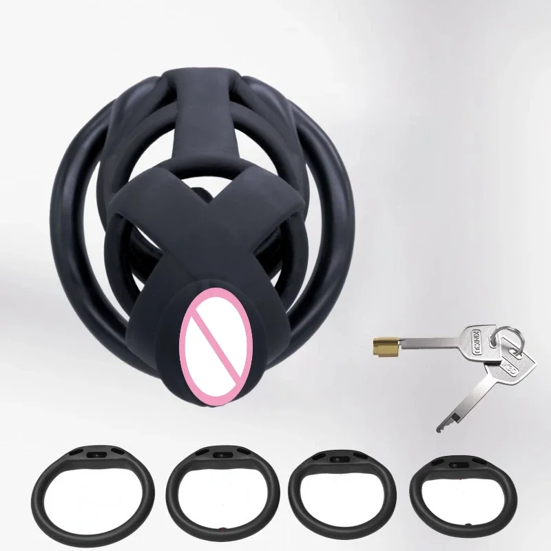 Cobra Chastity Cage Embedded Small Lock with Catheter Cock Lock Male Abstinence Escape Prevention Adult Erotic Sex Toys penis chastity cage chastity lock sex toy male female sex toy